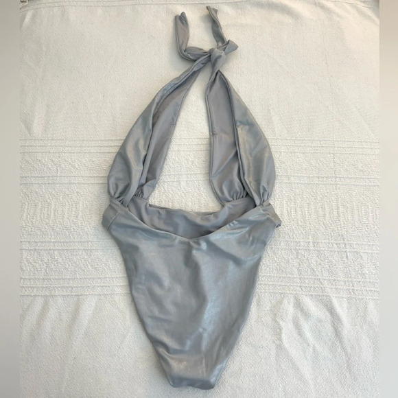 NWT Urban Outfitters Marina Metallic Sexy Shiny One Piece Swimsuit Bathing Suit - Picture 5 of 7